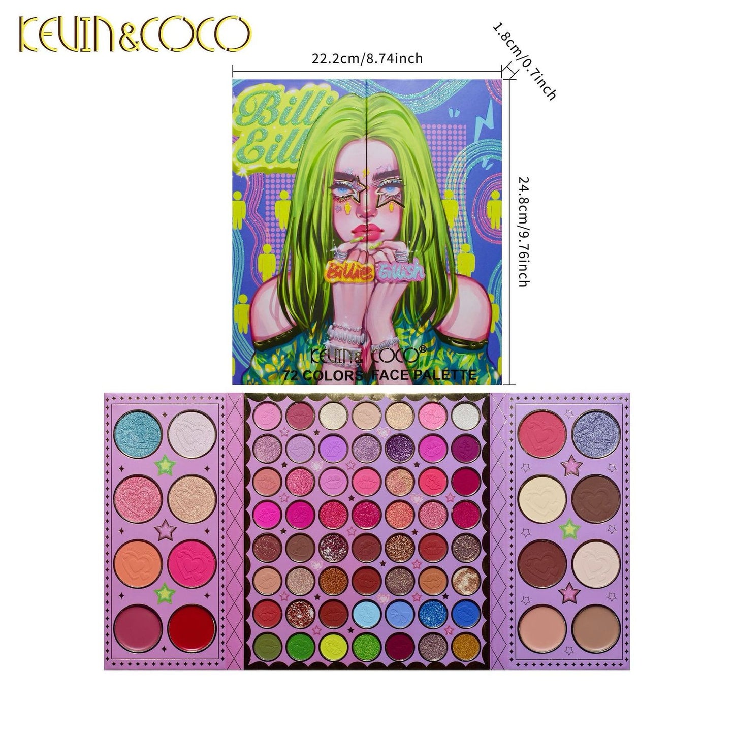 Kevin & Coco 72 Colors Fashion Girl Palette