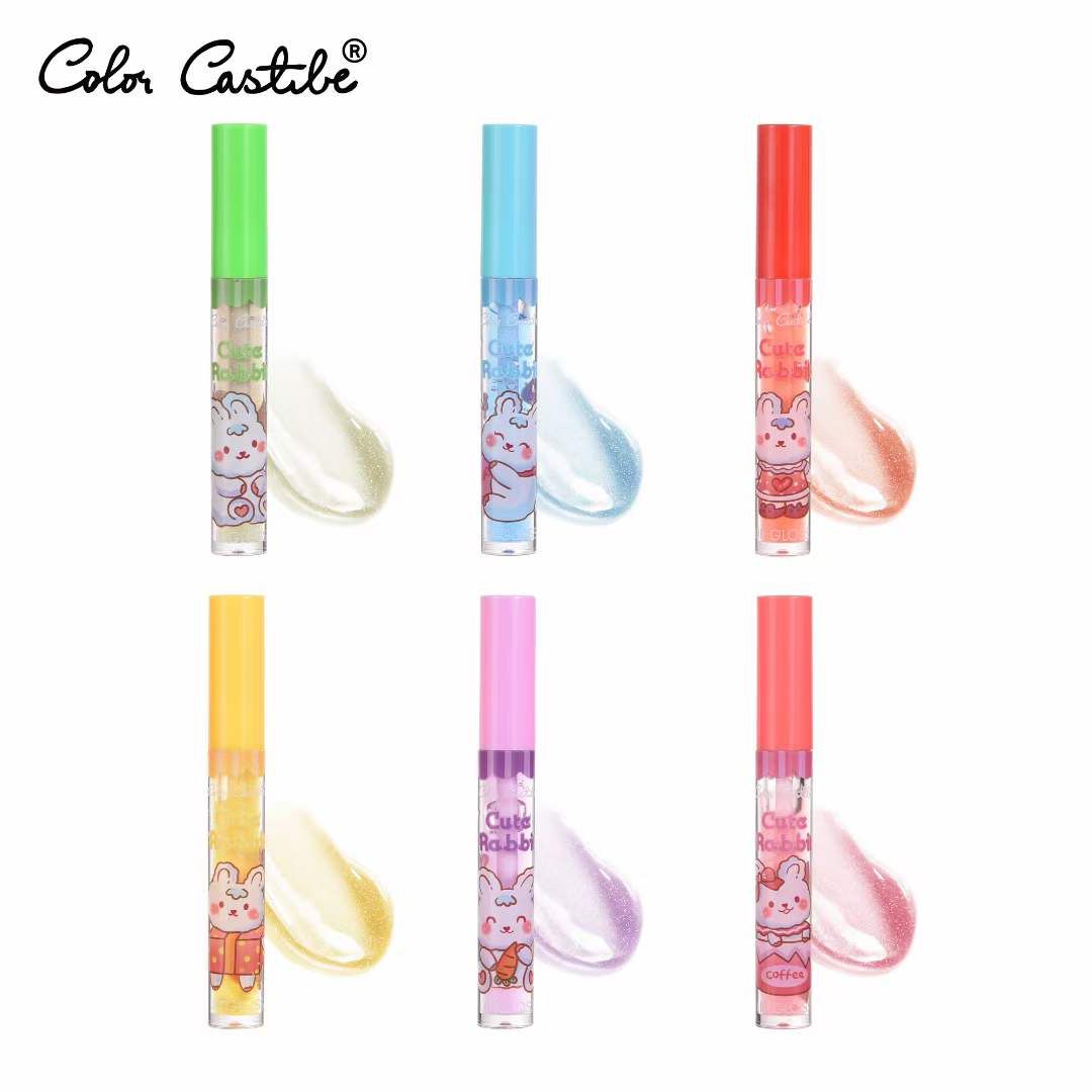 Color Castle Cute Rabbit Transparent Lip Gloss Set of 6 – beautygirl-pk