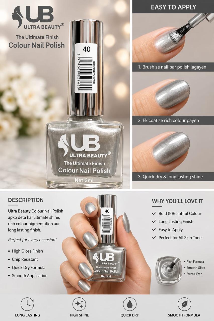 Ultra Beauty Colour Nail Polish – 3ml (Set A)