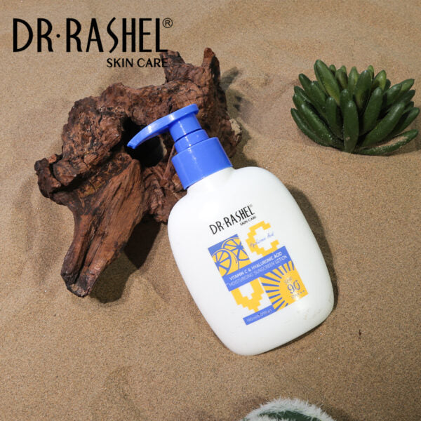 Dr Rashel Vitamin C & Hyaluronic Acid Moisturizing Sunscreen Lotion SPF 90+ PA+++ - 180ML