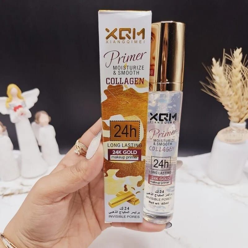 XQM 24k Gold Primer Moisturize & Smooth Collagen 24h Long Lasting Makeup Primer