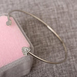 Single Heart Bangle Bracelet
