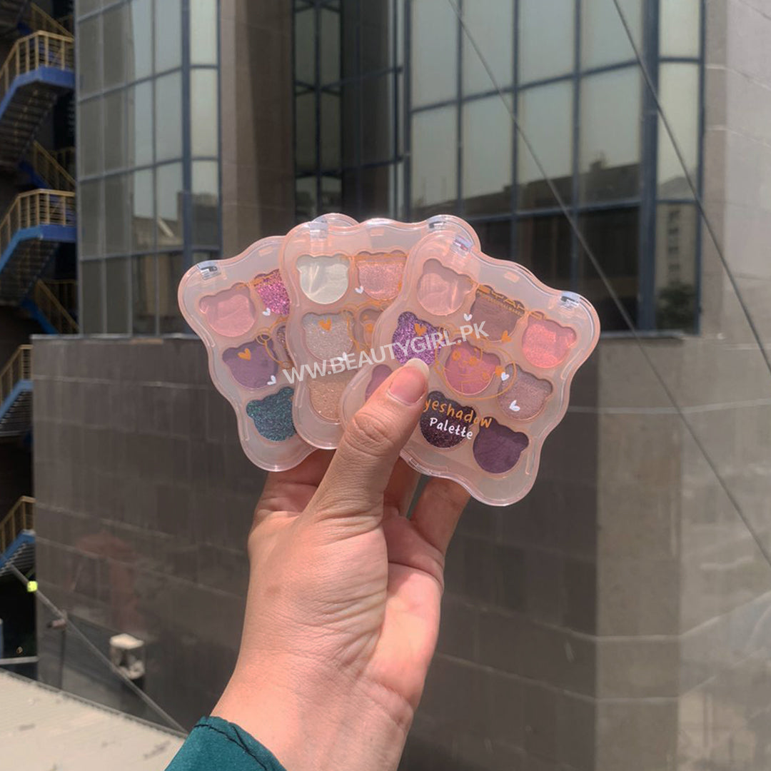 MSYAHO Cute Bear 9 colors Eyeshadow Palette Pack of 3