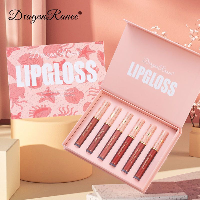 Dragon Ranee 6Pcs Liquid Long Lasting Lip Gloss Set