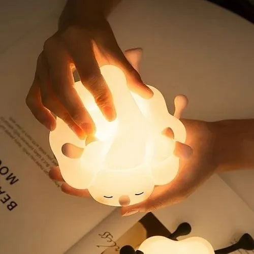Silicone Sheep Night Lamp Rechargeable Touch Sensor Bedside Light