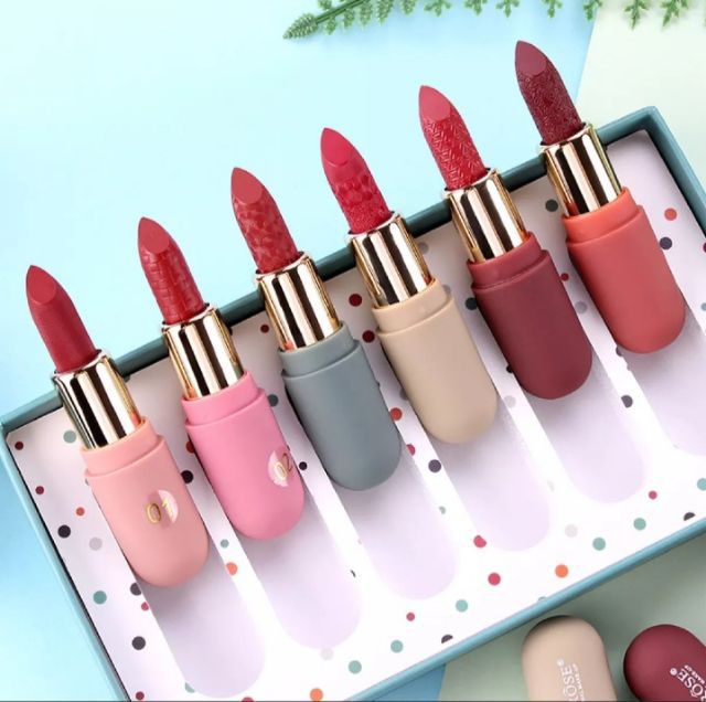 Miss Rose 6 Color Velvet Matte Lipstick - Set Of 6pcs