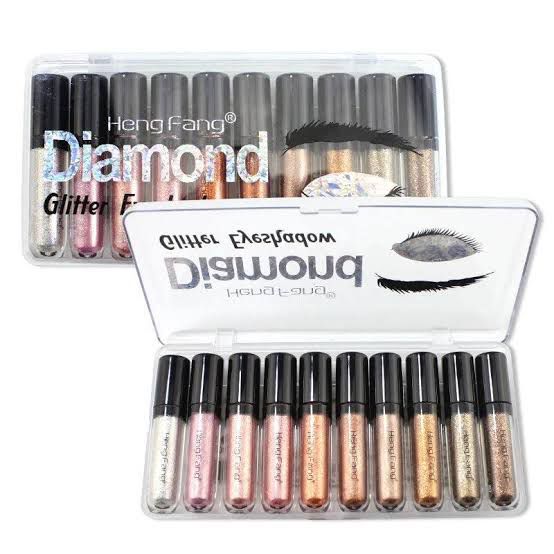 Heng Fang Shine Diamond Glitter Eyeshadow (Pack Of 10)
