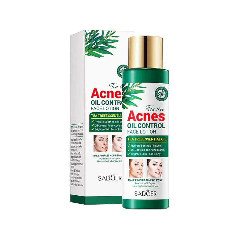 Sadoer Tea Tree Acnes Oil Control Face Cream + Face Serum + Face Lotion + Face Toner