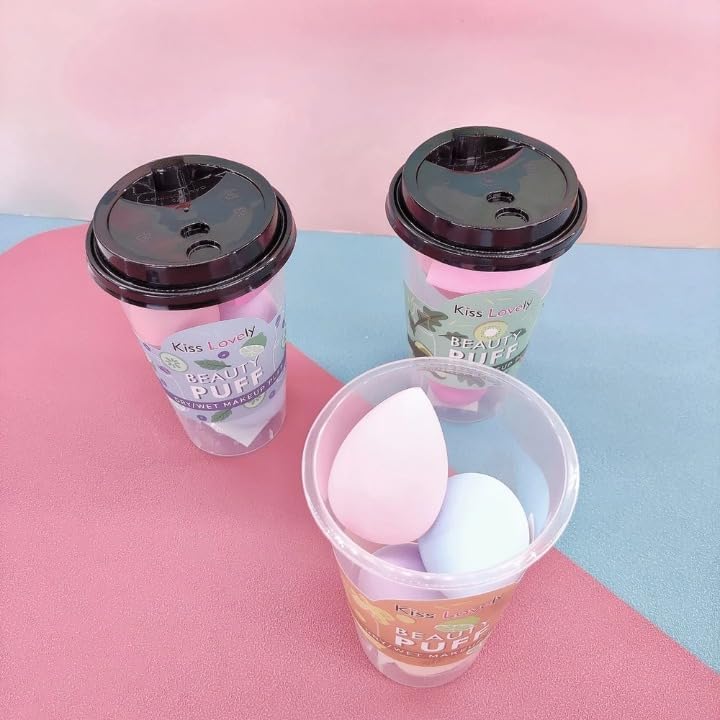Sweet Beauty Beauty Puff Dry Wet Glass Blender Sponge 4Pcs Set