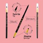 Sophia Asley 2in1 Color Stay Eyebrow And Eyeliner Brown Color