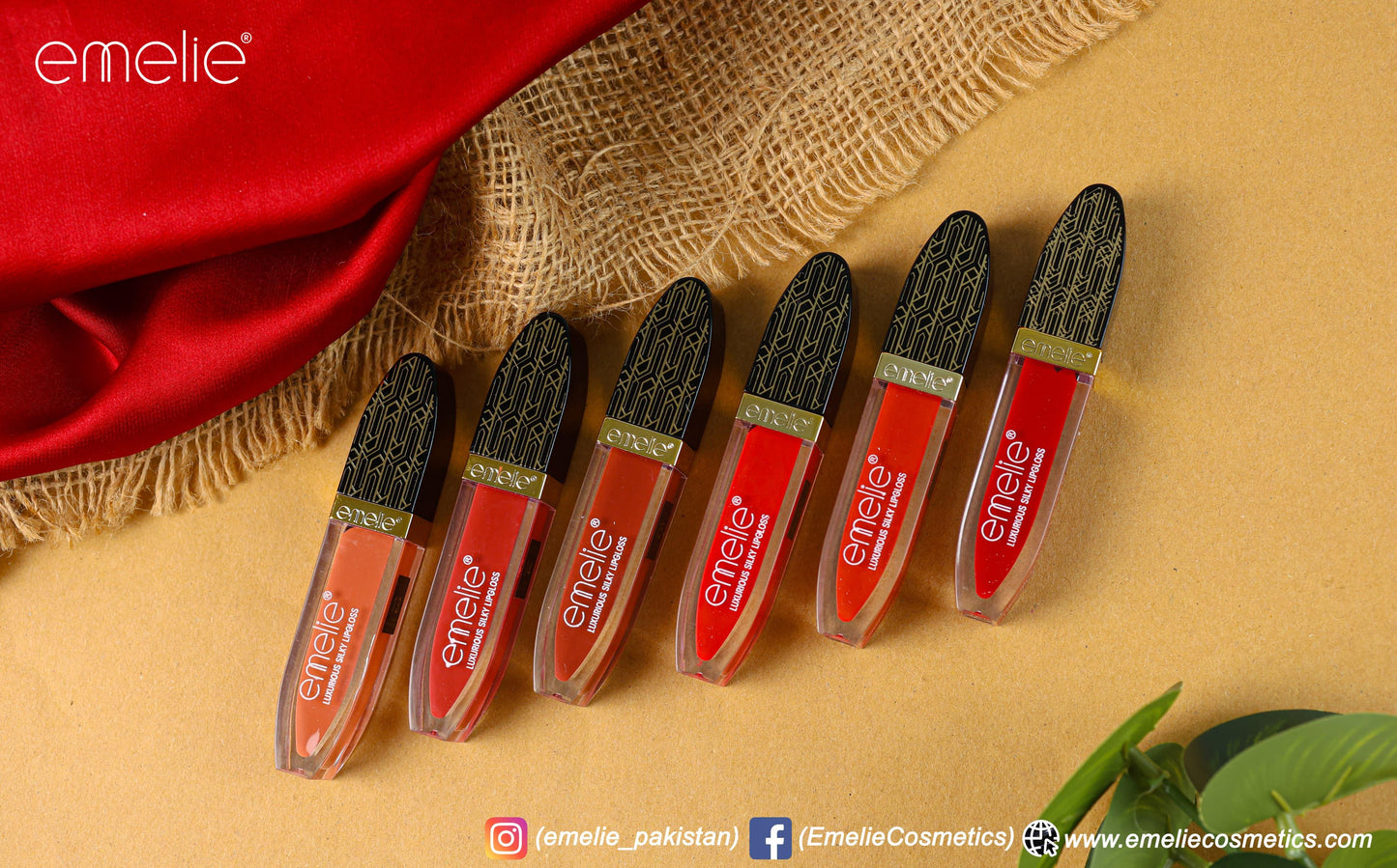 Emelie Luxurios Silky Lipgloss Pack of 6