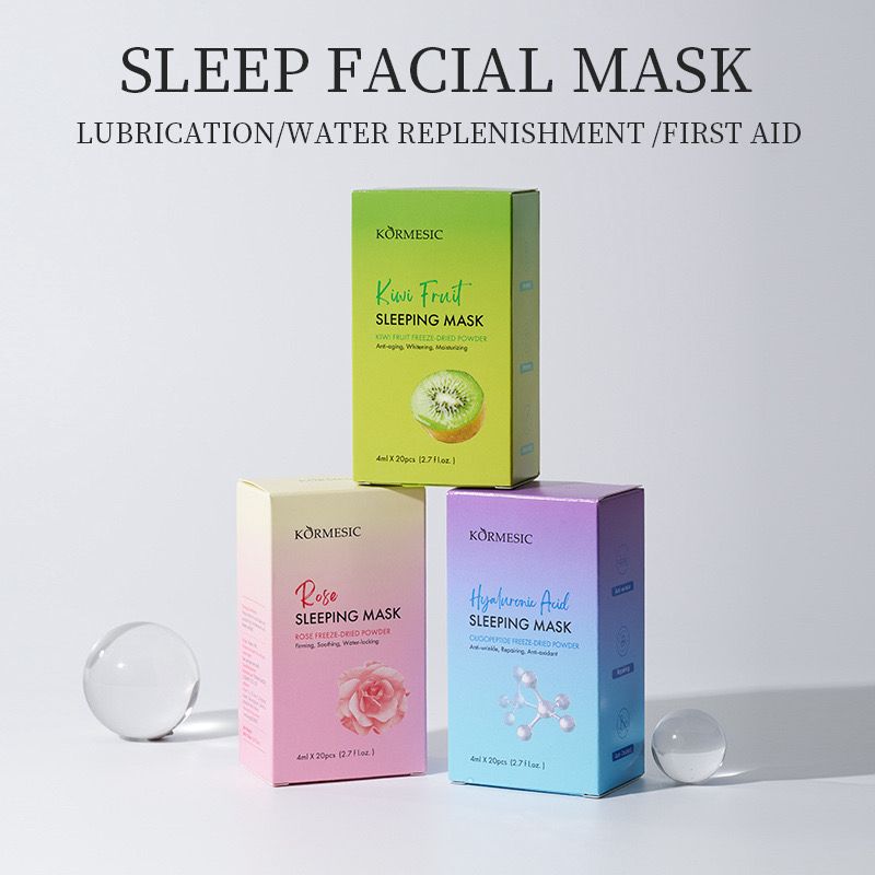 KORMESIC Face Mask Repair Skin Care Products Anti Aging Whitening Rose Hyaluronic Acid Kiwi Sleep Jelly Facial Mask
