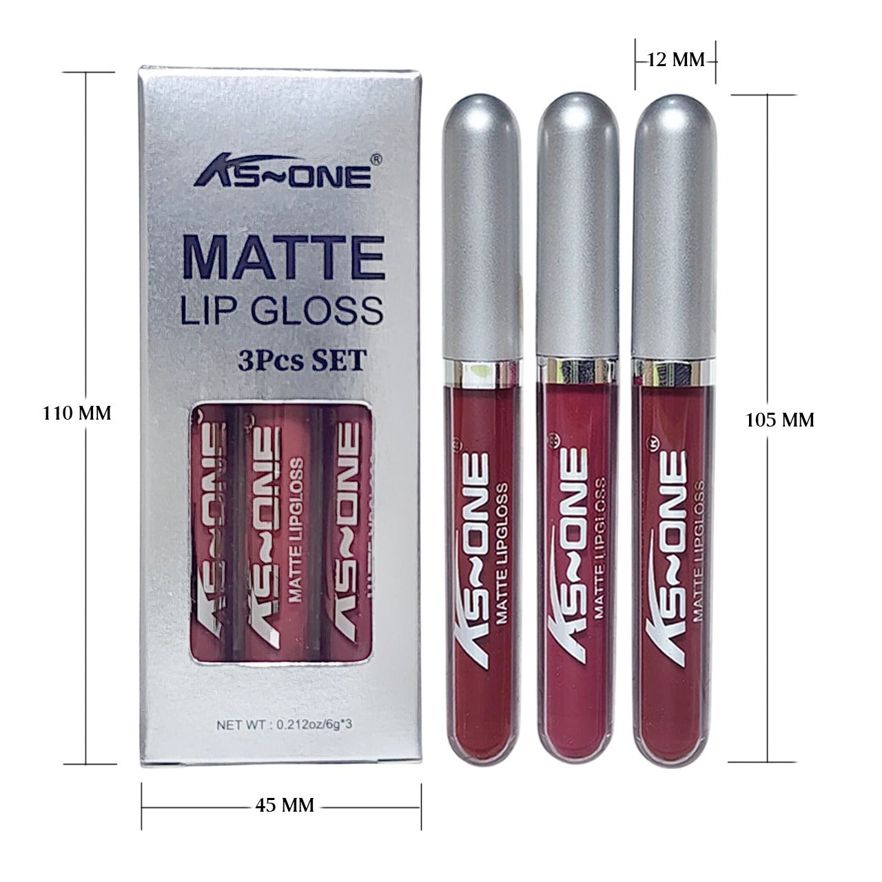 KS-One Matte Lipgloss 3Pcs Set