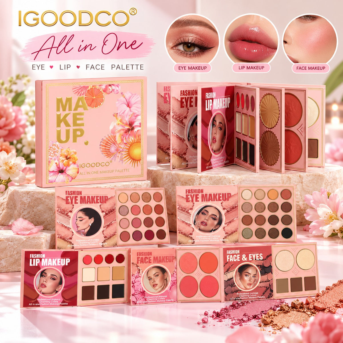 IGOODCO 6-Fold All-in-One Makeup Book Palette
