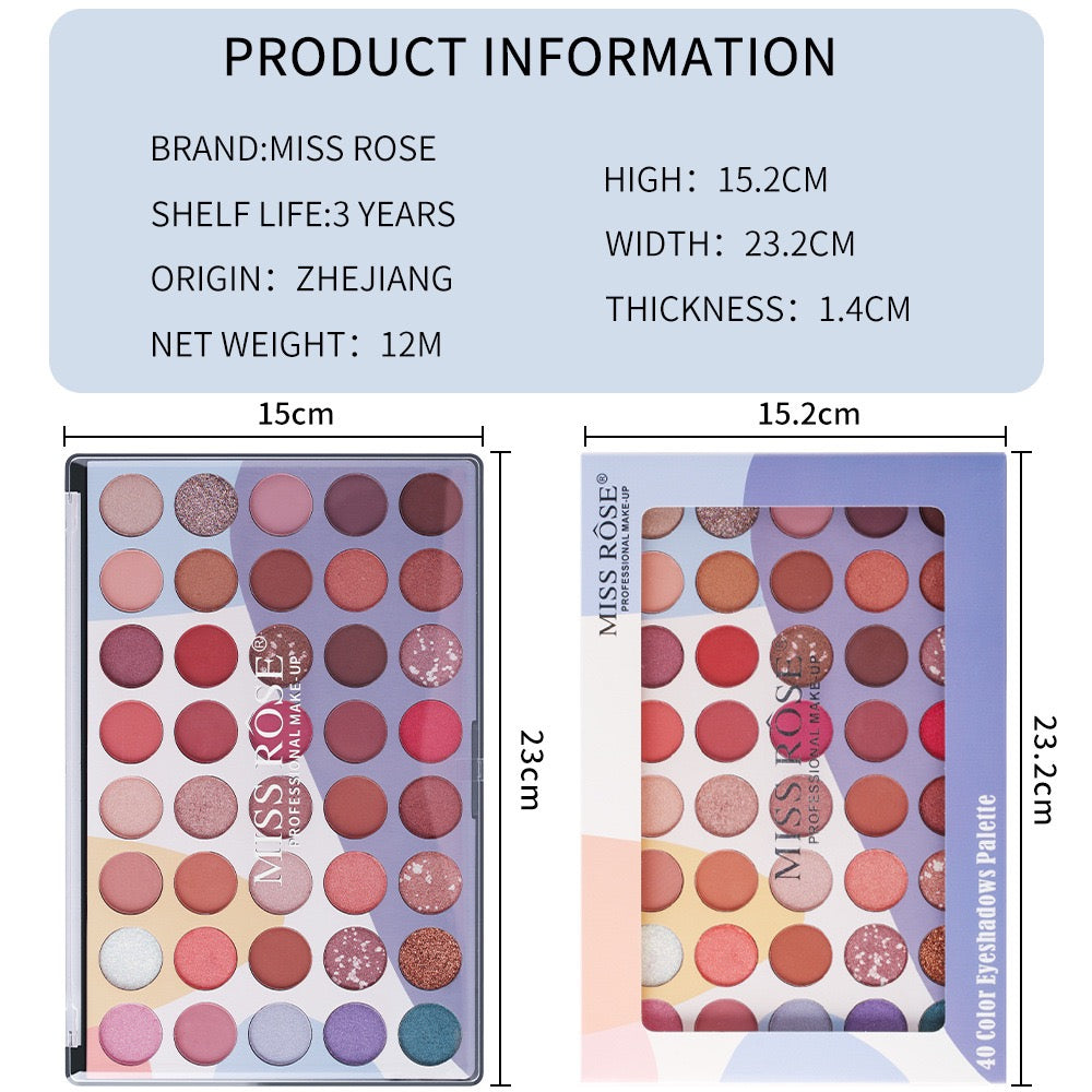 Miss Rose 40 Color Eyeshadow Palette