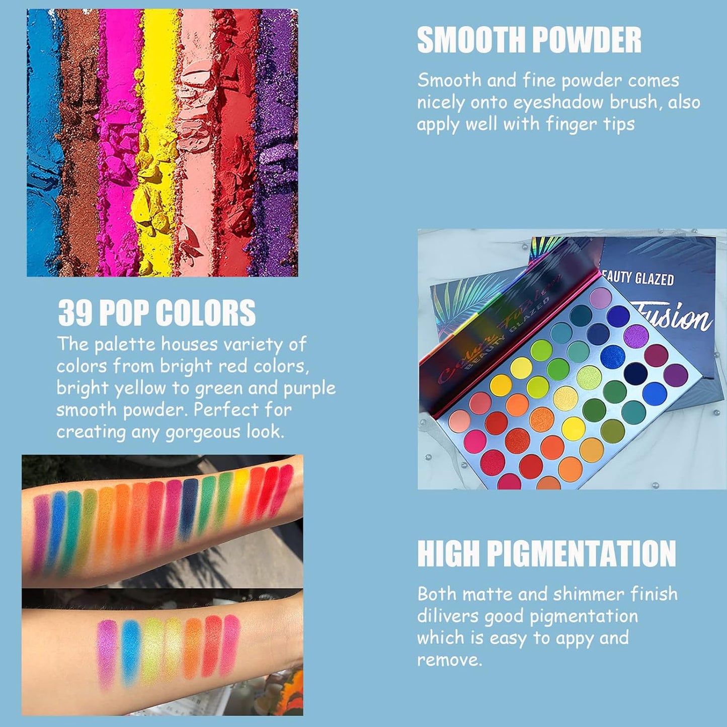 Beauty Glazed Color Fusion 39 Color Eyeshadow Palette