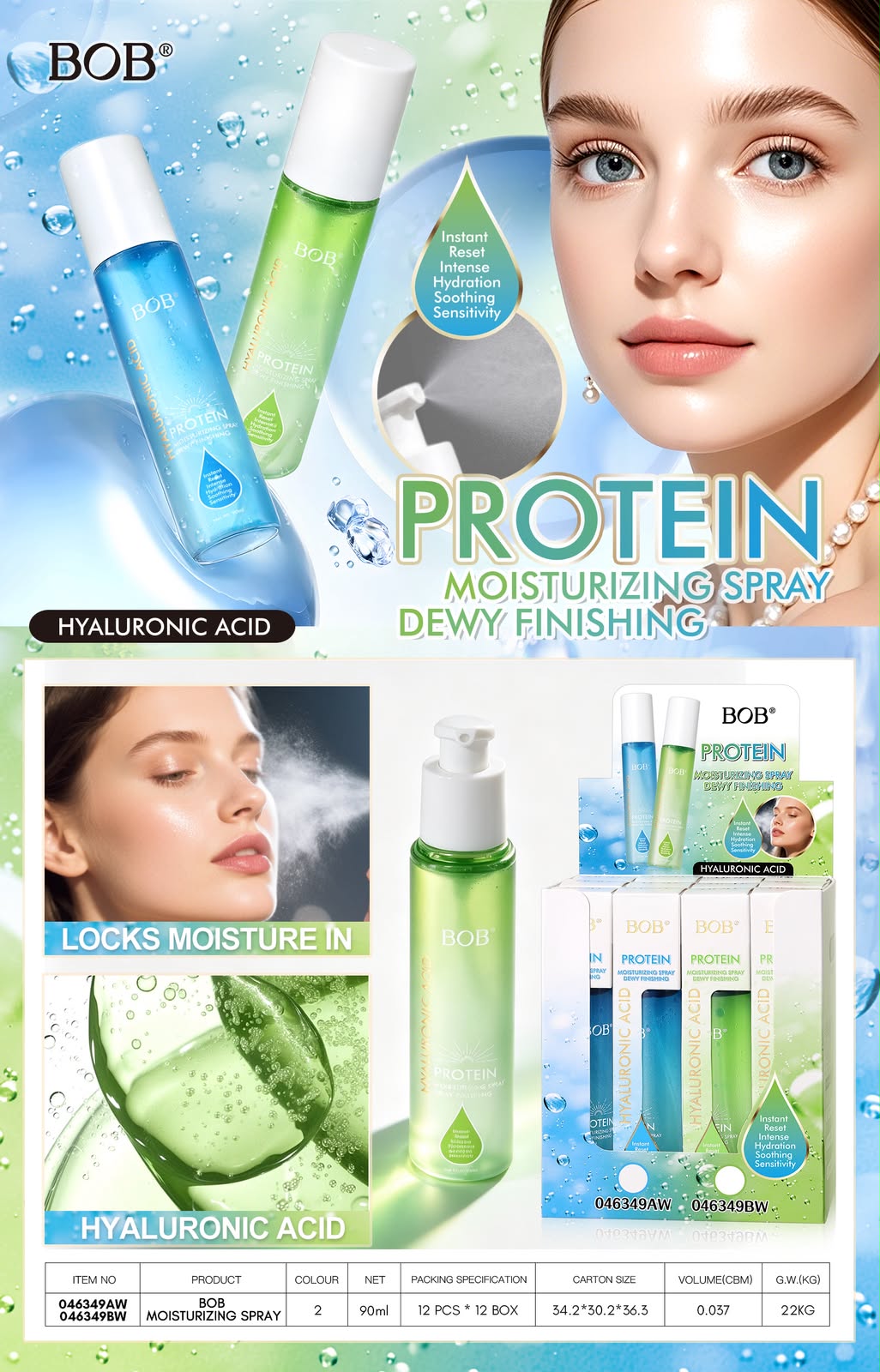 BOB Protein Dewy Finish Facial Spray 90ml