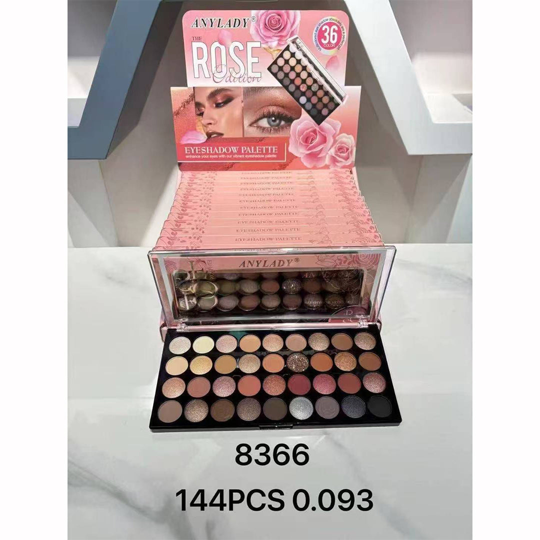 Any Lady 36 Color Eye Shadow Palette Rose Edition 8366