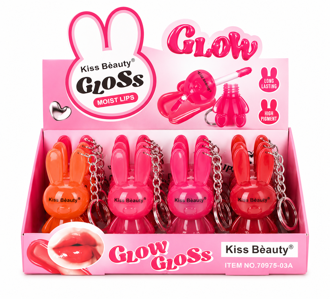 Kiss Beauty Lip Gloss Smooth Glossy Look 6 Pcs Set