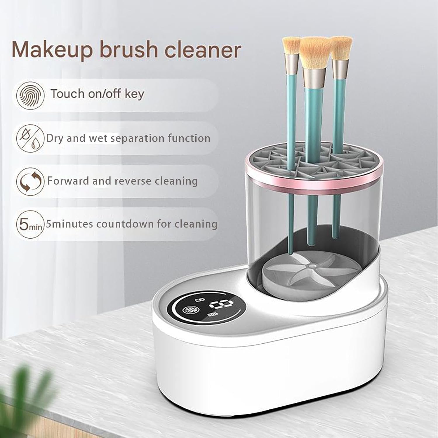 Automatic Portable 3in1 Electric Makeup Brush Cleaner Machine With Mak ...