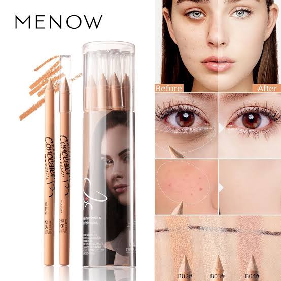 Miss Lara My Honey 15 Color Eyeshadow Palette + 2In1 Hairline & Eyebrow Shaping Stamp by Miss Lara + Miss Lara 2in1 Eyebrow Kit + Menow Concealer Pencil