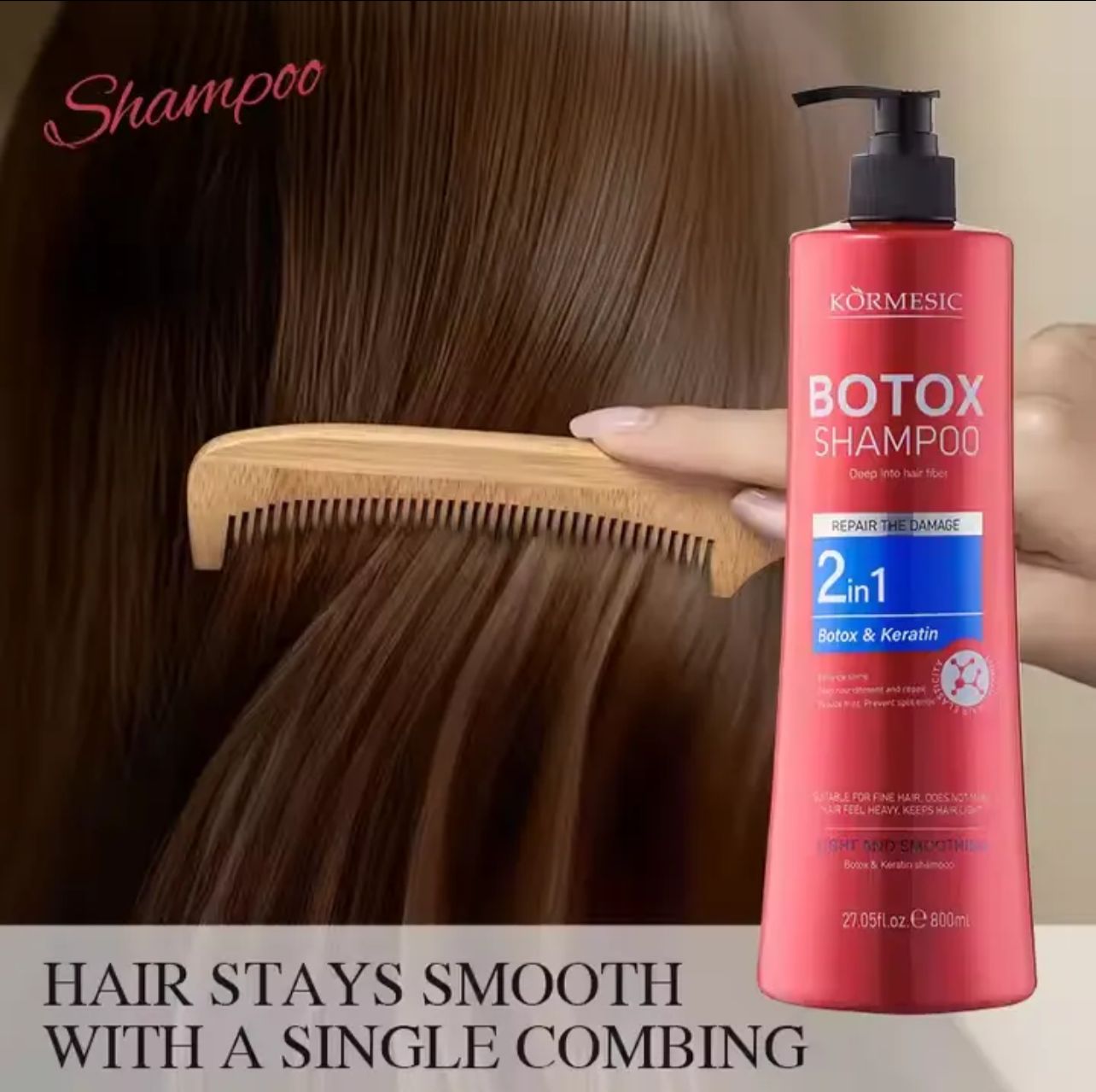 Kormesic 2in1 Botox & Keratin Hair Shampoo 800ml