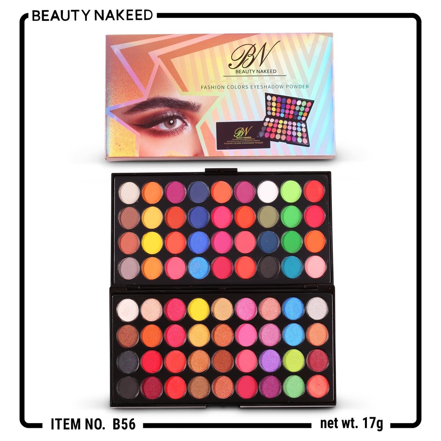 BN Beauty Nakeed 72 Color Eyeshadow Palette