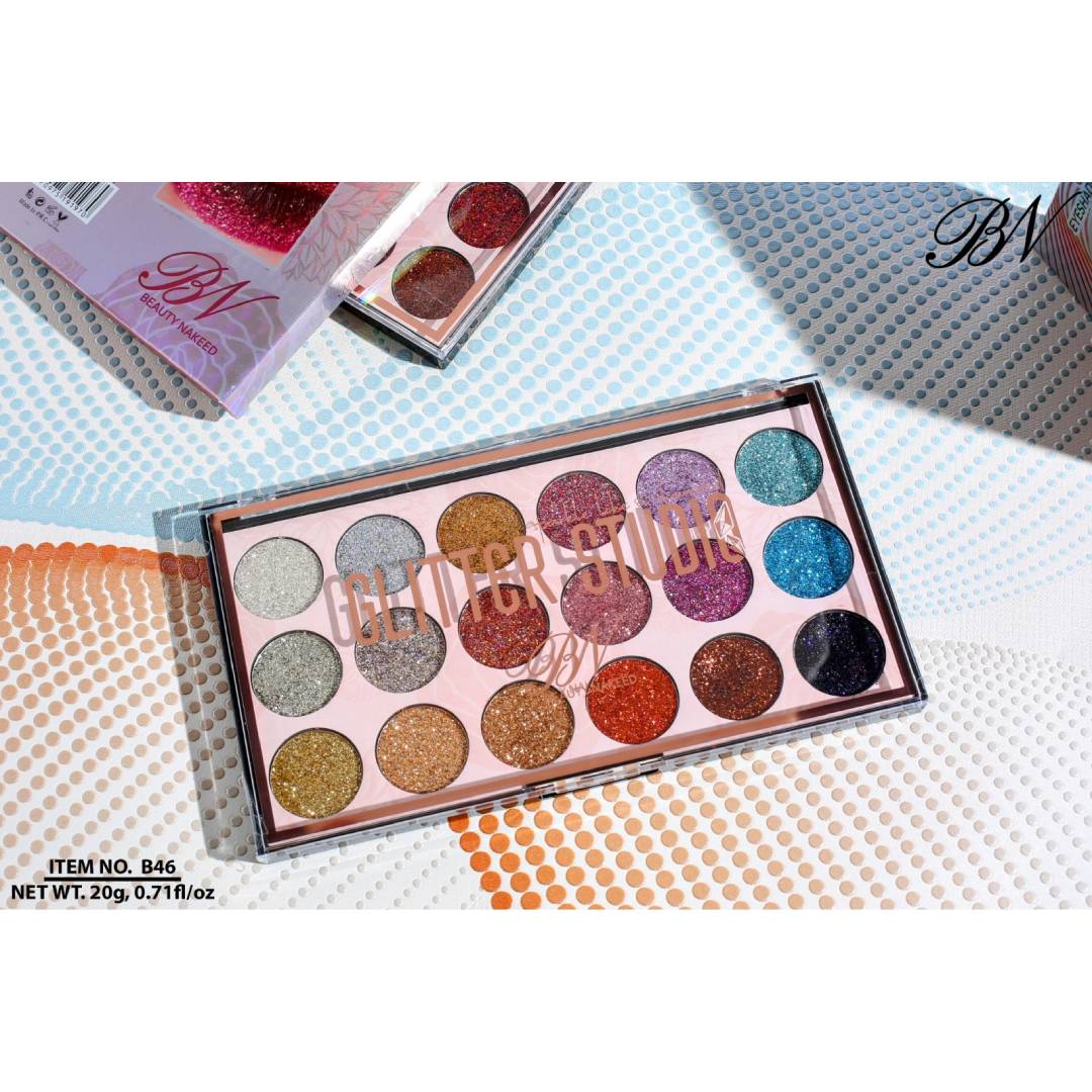 Beauty Nakeed Glitter Studio 18 Color Palette