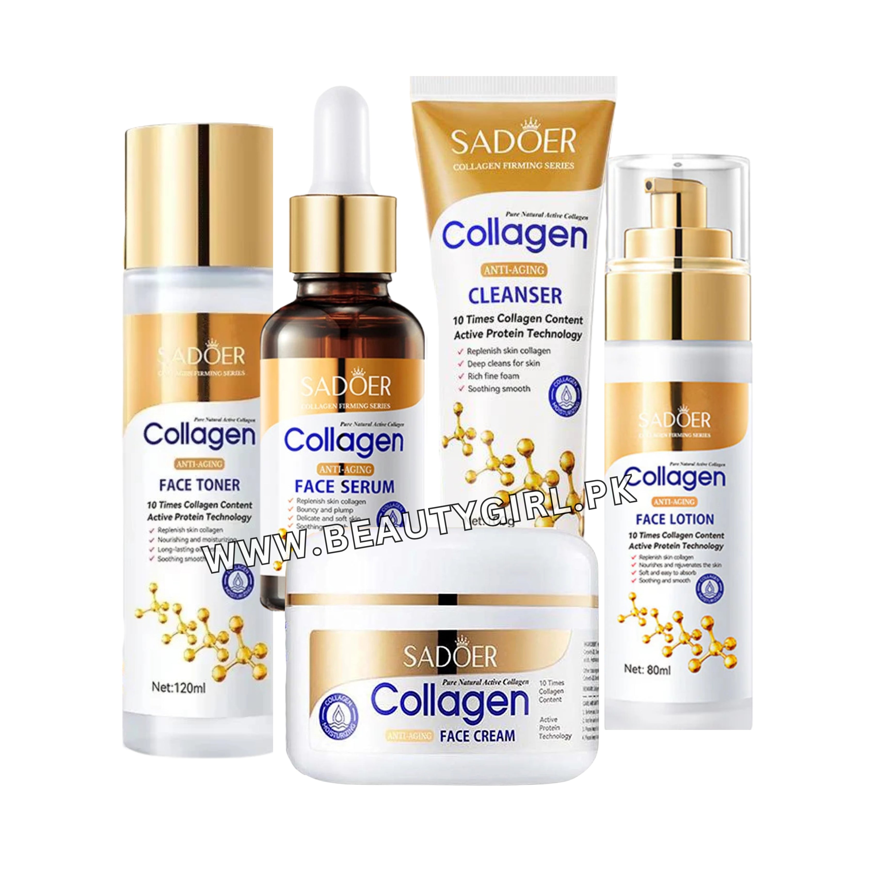 Sadoer Collagen Skin Care Set Pack of 5 – beautygirl-pk