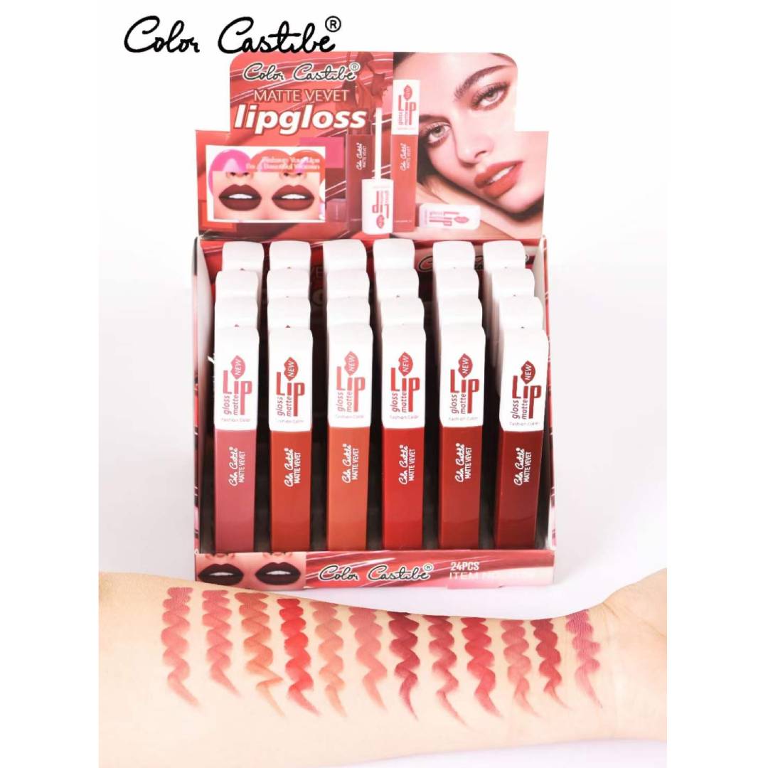 Color Castle Nude And Matte Velvet Lip Gloss 12Pcs Set beautygirlpk