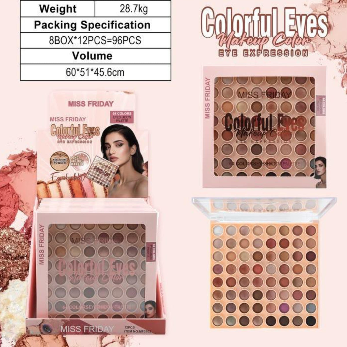 Miss Friday 64 Color Eyeshadow Palette