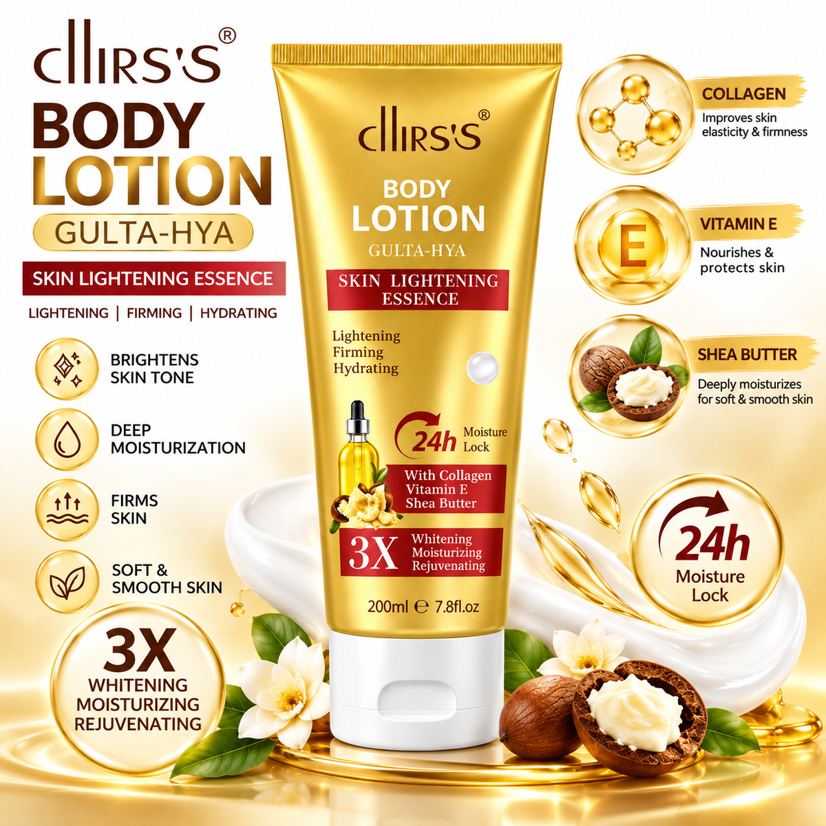 Chirss Gulta-Hya Moisture Lock Body Lotion 200ml