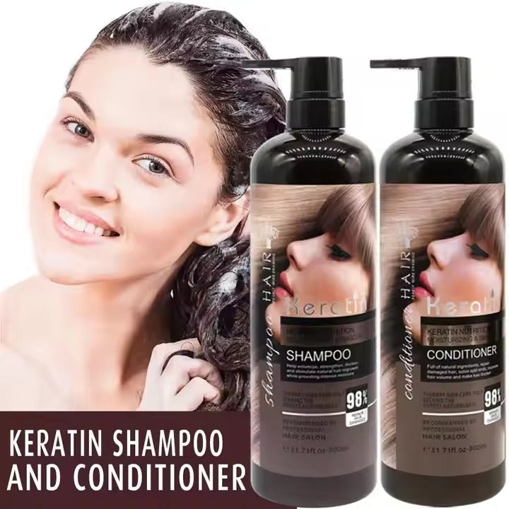 Keratin Nutrition Moisturizing & Smooth Shampoo 98% Repair Hair Damage 900ml