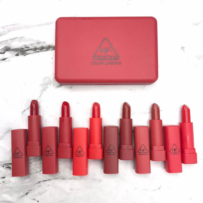 Hengfang High Quality Makeup Nourishing Matte Organic Waterproof Lipstick Set 9081