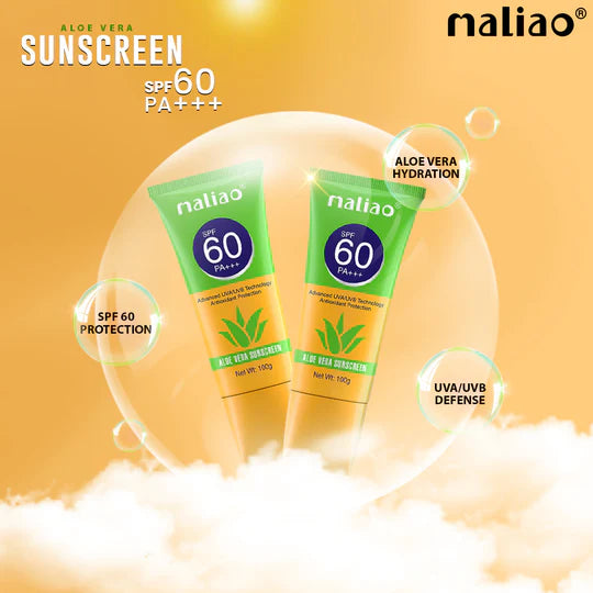 Maliao Aloe Vera Sunscreen SPF 60 PA+++ - Ultimate Sun Protection for Your Skin