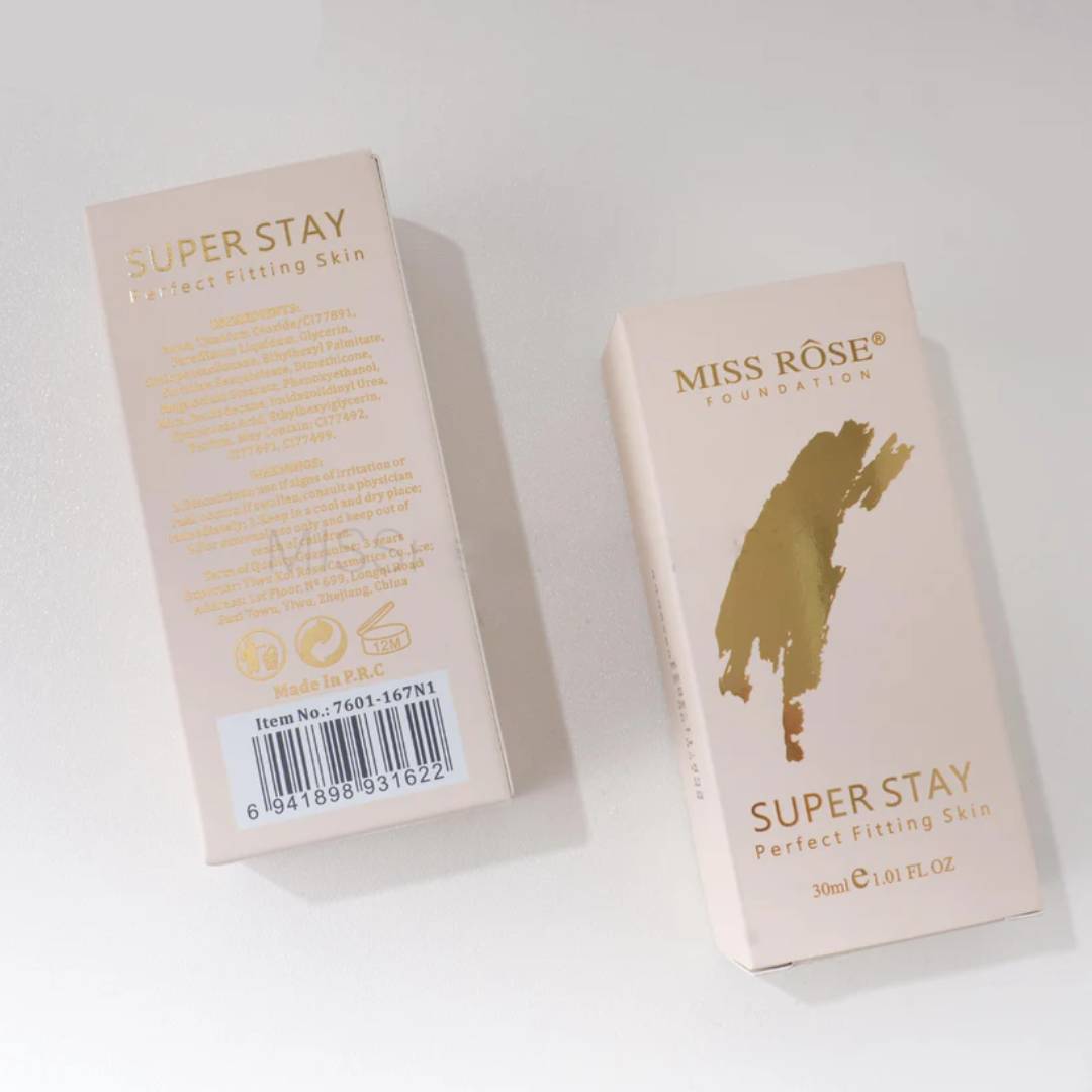 Miss Rose Super Stay Foundation Perfect Fitting Skin Shade Ivory 6