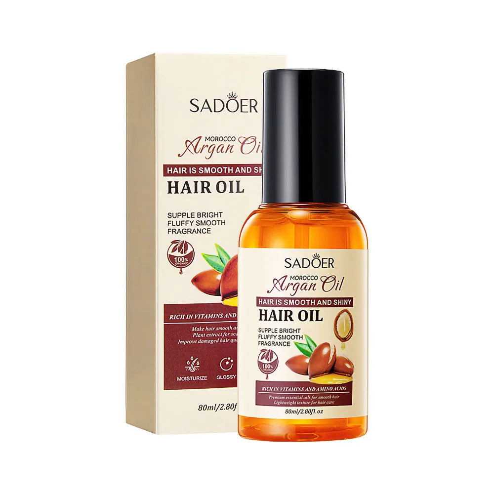 Sadoer Morocco Argan Hair Oil Moisturizing And Smoothing Anti Hair Los Beautygirl Pk