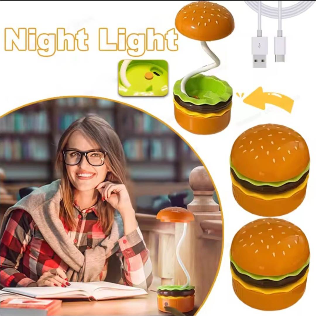 Cute Burger LED Lamp Rotatable And Adjustable Light For Kids