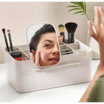 Makeup Cosmetic Storage Organizer With Drawer Large With Mirror