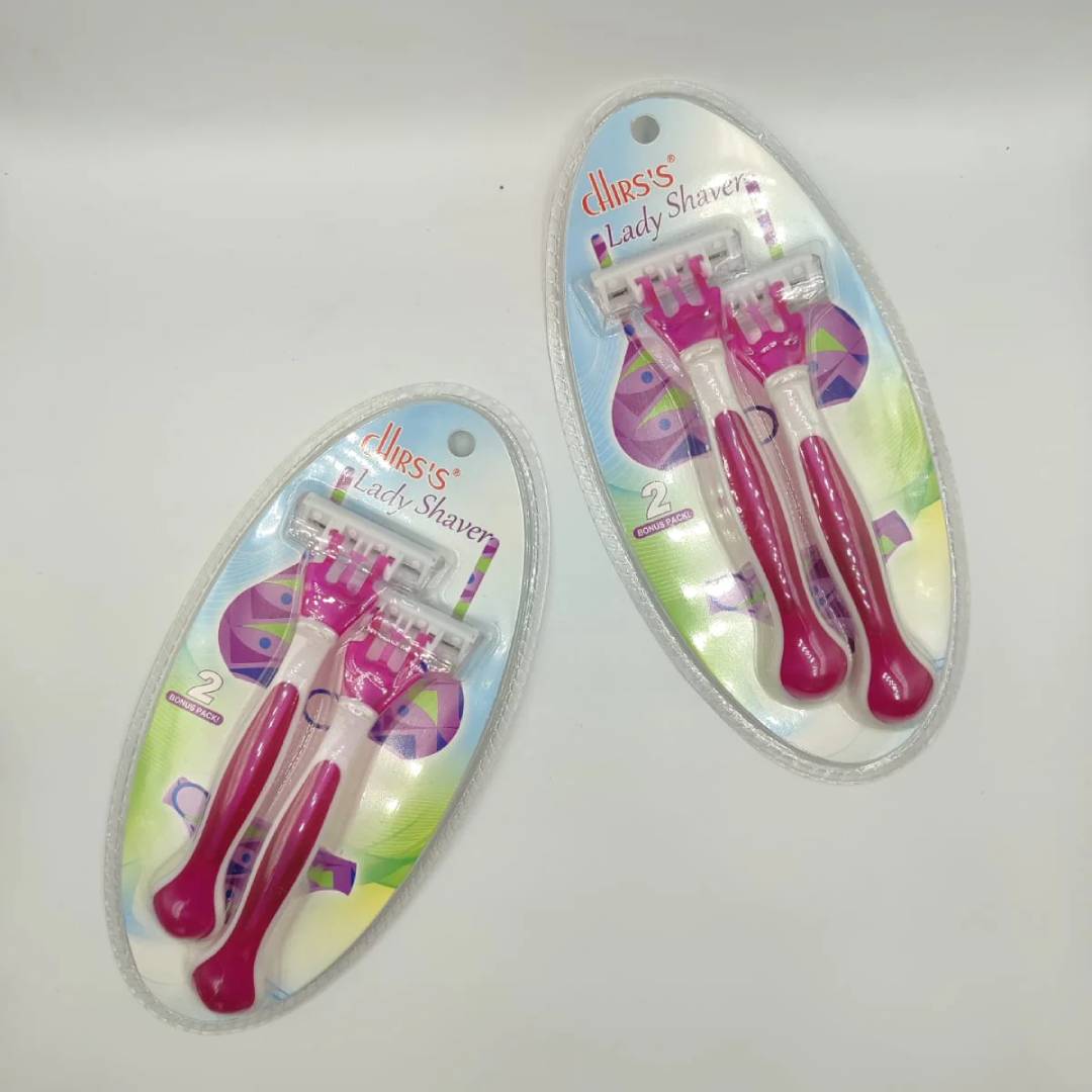 Chirss Lady Shaver 3 Layer Shaver Disposable Razor For Woman Pack Of 2
