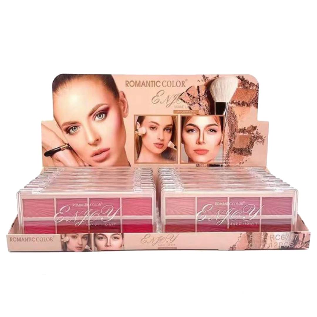 Romantic Color 8 Color Eyeshadow And Blush On Palette