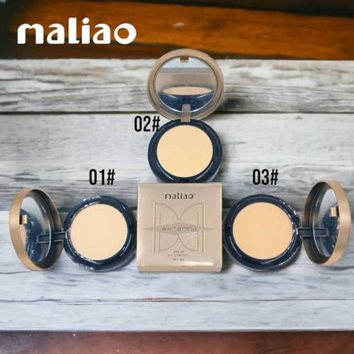 Maliao Whitening 2in1  Matte & Shimmer Face Oil Control Powder With Puff