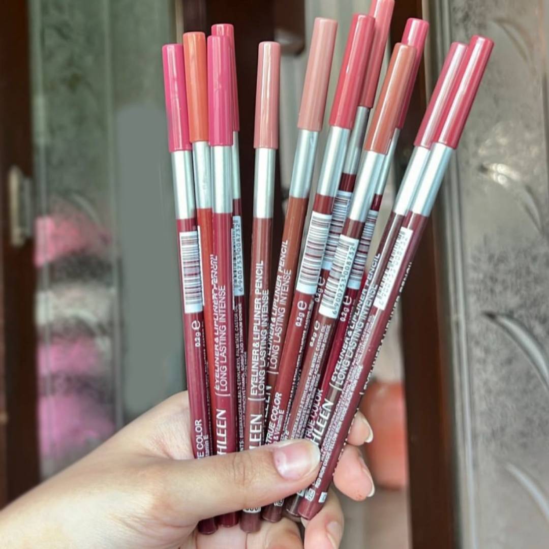 Kathleen Stay True Color Eyeliner And Lip Liner Nude Lip Pencils 12Pcs Pack