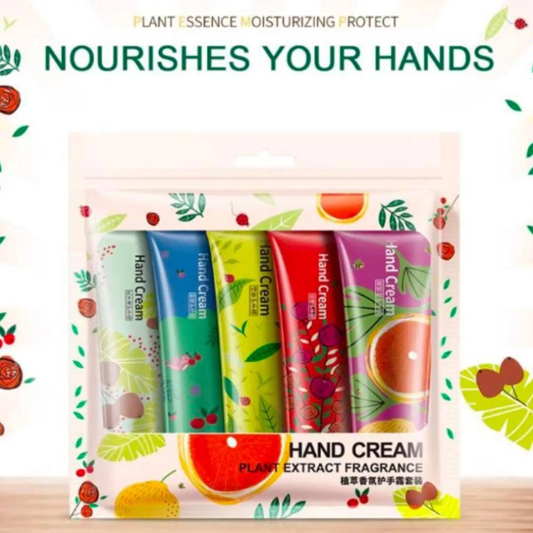 Bioaqua Pack of 5 Plant Extract Moisturizing Hand Cream Hand Moisturizer