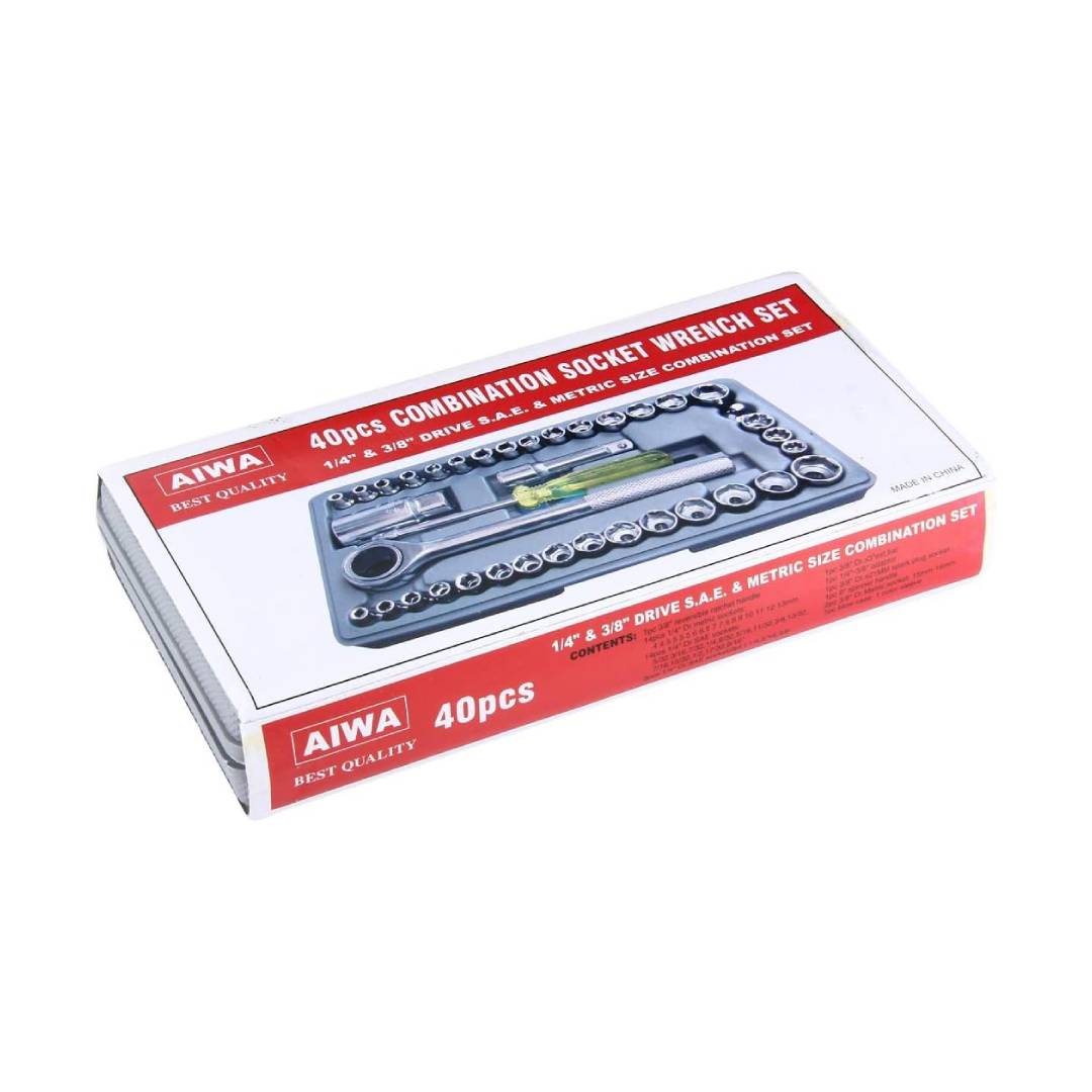 Socket Wrench Set 40 Pcs Tool Kit For Car