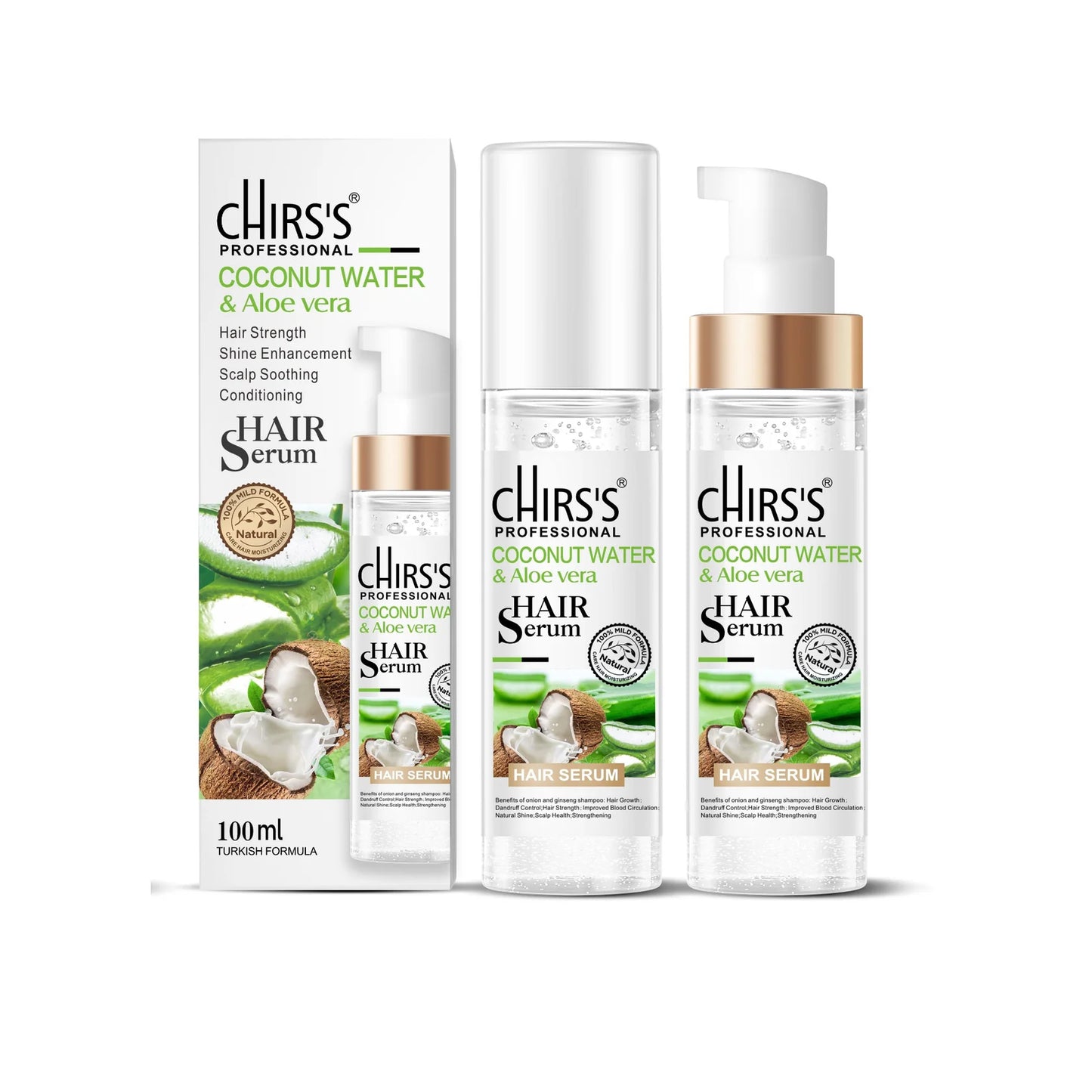 Chirss Coconut Water & Aloe Vera Hair Serum – 100ml