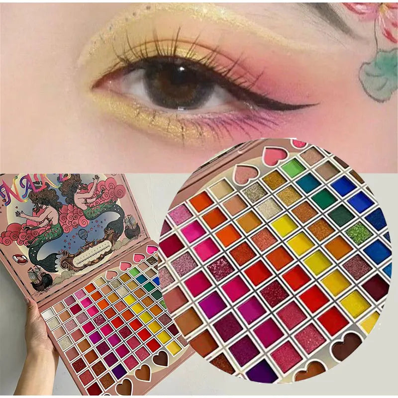 Naked Mermaid 104 Color Glitter And Eye Shadow Palette