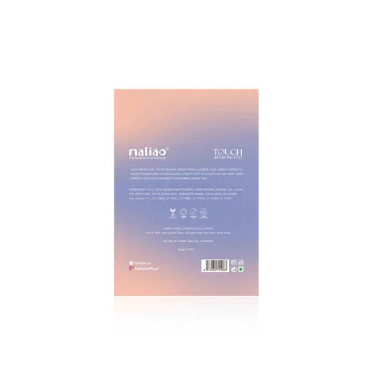 Maliao Touch Blush Palette Long Wear Fade Proof Formula