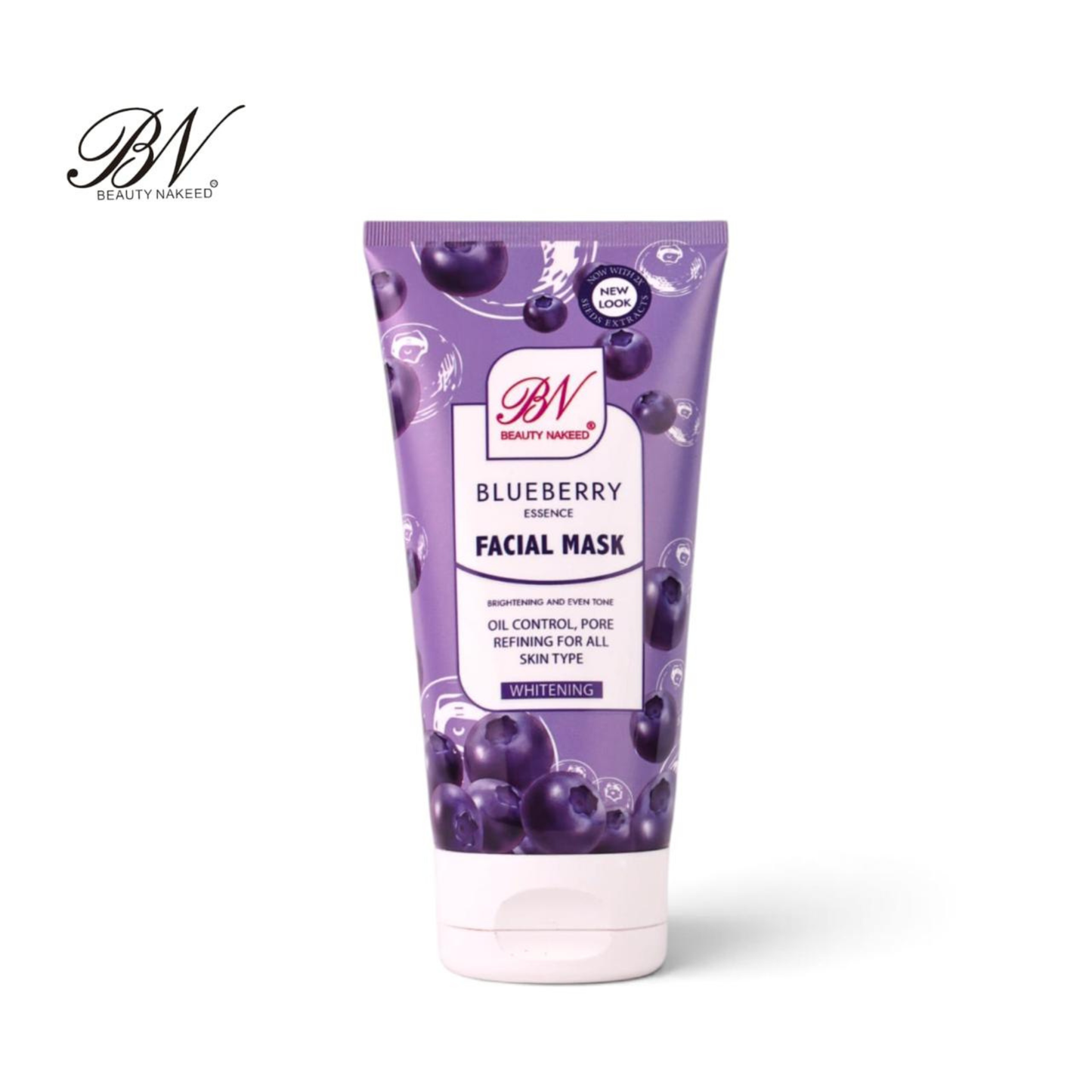 Beauty Nakeed Blueberry Essence Facial Mask Whitening Brightening & Oil Control