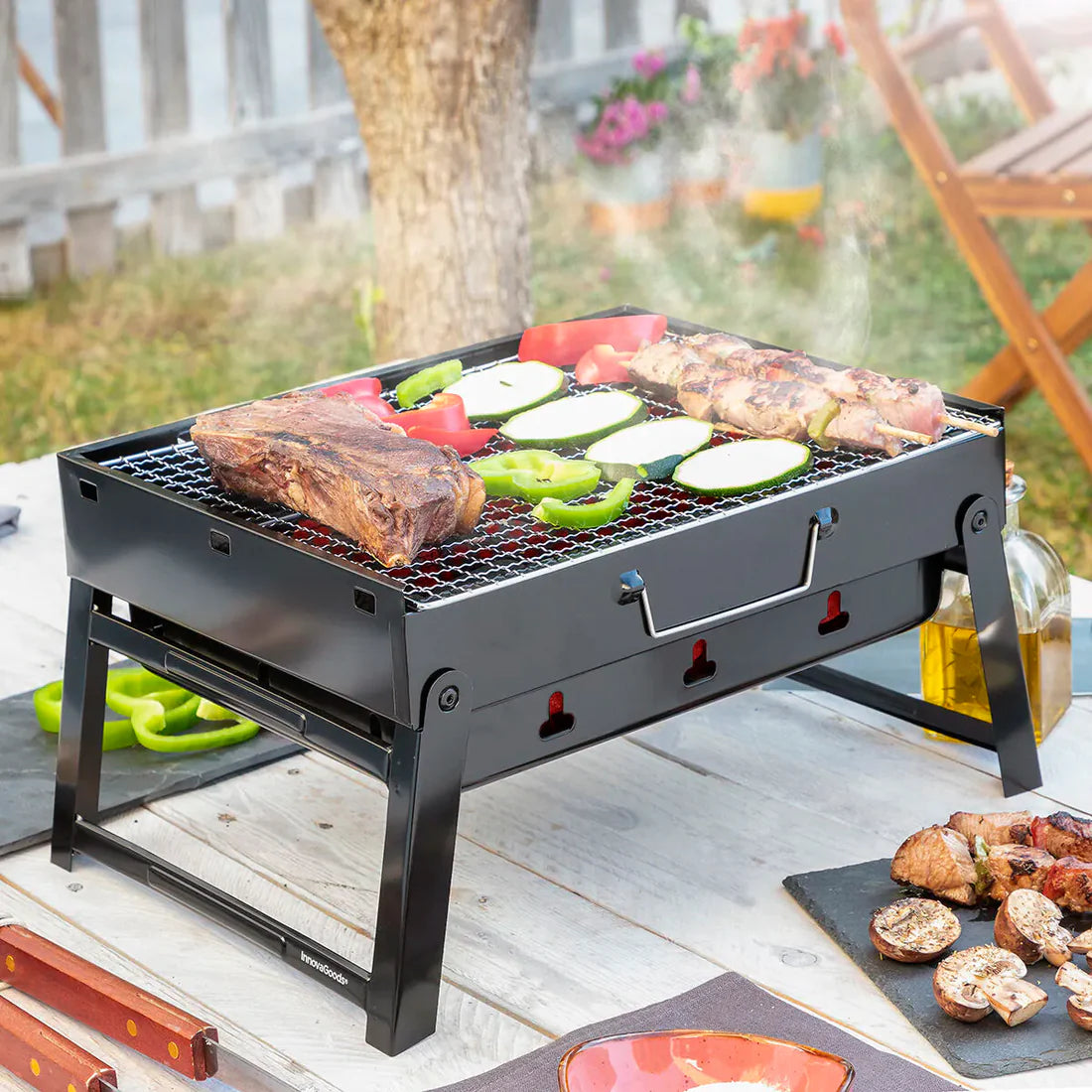 Charcoal BBQ Grill Portable Korean-Style Barbecue, Perfect For Outdoor Camping, Home Cooking, And Tea Gatherings